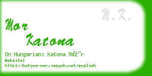 mor katona business card